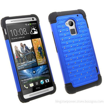Rhinestone PC Silicone 3-in-1 Hybrid Phone Case, Models for Samsung S4/Note 3/iPhone 5 Available